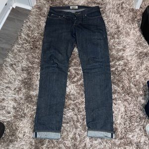 Naked and famous raw jeans
